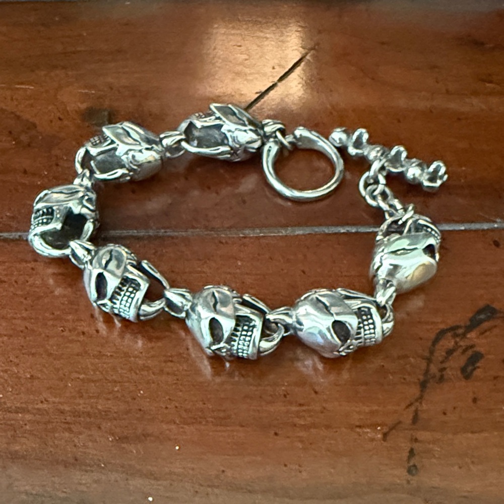 Silver Skull Bracelet